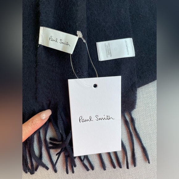 Paul Smith Brand New Softest Luxury Cashmere Dark Navy Scarf - Picture 5 of 6